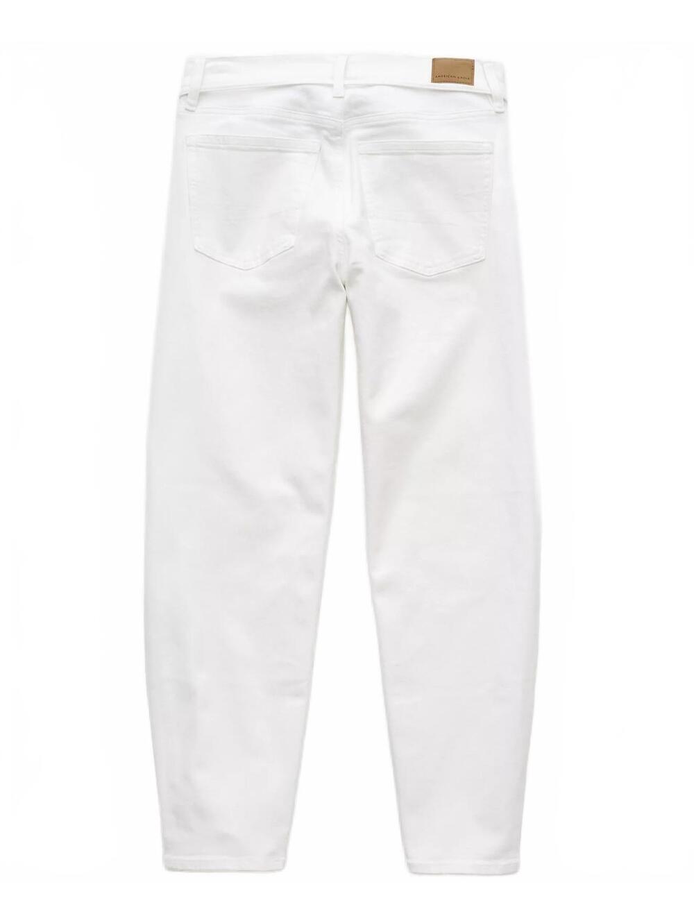 AE Long Stretch Barrel Jean American Eagle NWT Cool White 16L - Picture 6 of 6